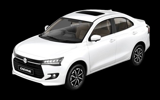 White Maruti Suzuki Dzire sedan