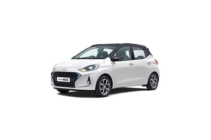 White Hyundai Grand i10 Nios hatchback